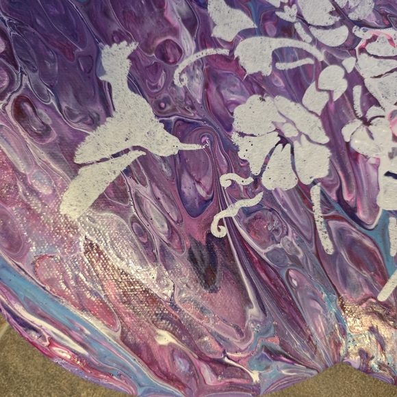 HANDCRAFTED Abstract Heart Painting HANDMADE HANDPAINTED Home Wall Art Decor - Picture 15 of 17